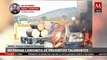 Pobladores incendian camioneta de presuntos talamontes en Xonacatlán, Edomex