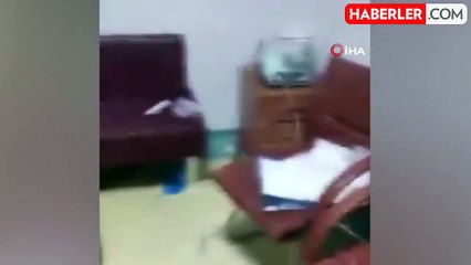 Hastanede müdür yardımcısı ile teknikerin kavgası kamerada