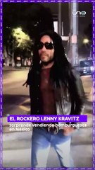 El rockero Lenny Kravitz sorprende vendiendo hamburguesas en México.