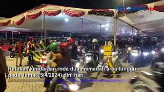 Padati Pelabuhan Ciwandan, Ratusan Motor Menyebrang ke Sumatra Tengah Malam