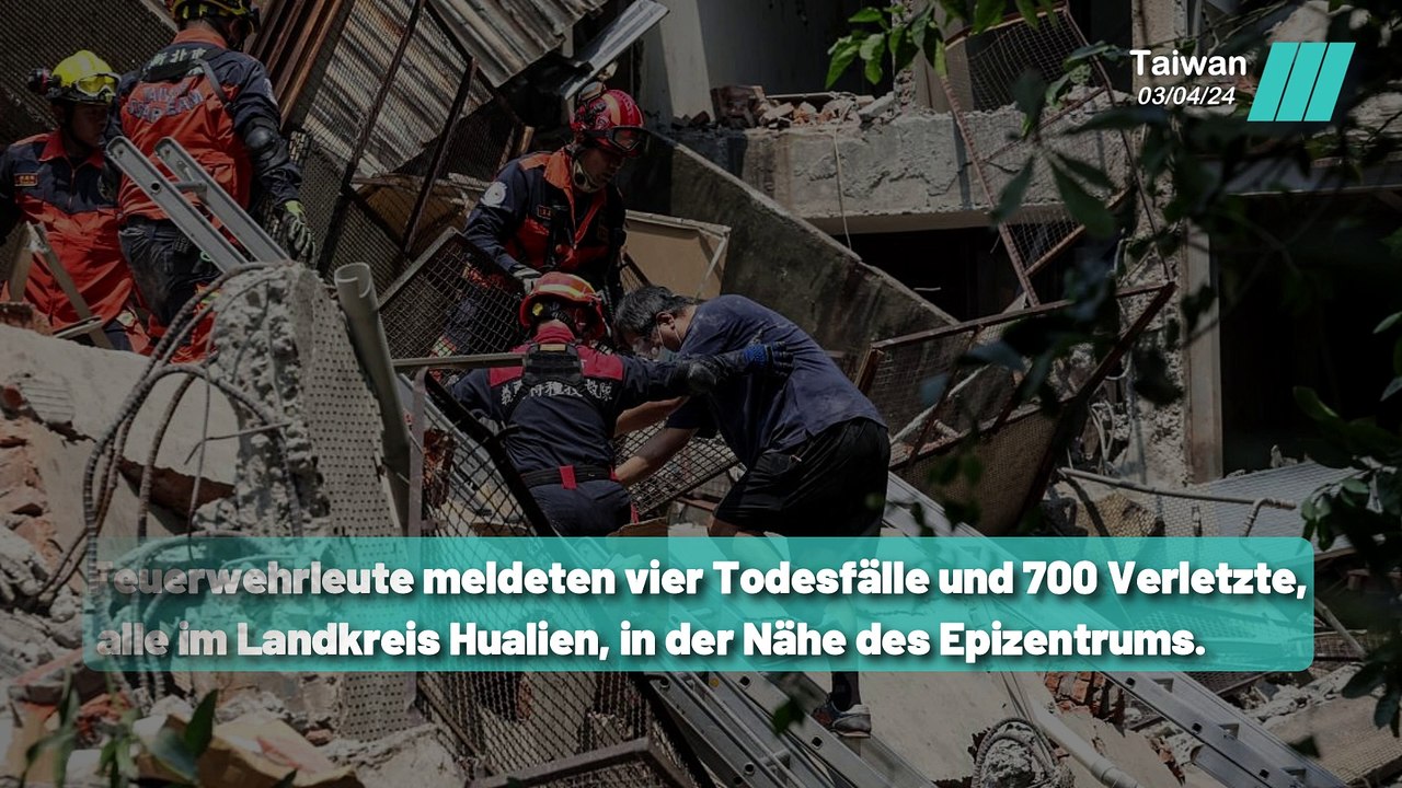 Tragödie in Taiwan: beunruhigende Bilanz nach dem Erdbeben