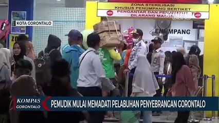 Pemudik Mulai Memadati Pelabuhan Penyebrangan Gorontalo