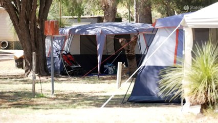 Perth residents’ resort to tent in caravan park amid housing crisis
