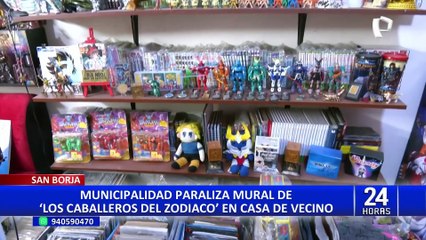 San Borja: municipio pide descargos de vecino que pinto mural de Caballeros del Zodiaco en su casa