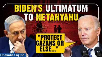 Скачать видео: Joe Biden Issues Ultimatum to Netanyahu After Israeli Attack Claims Aid Workers' Life |Oneindia News