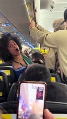 Mulher é detida a bordo de avião e a sua exagerada reação tornou-se viral