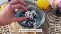 Trufas de chocolate y coco