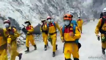 Sisma Taiwan, il salvataggio di un uomo intrappolato in un tunnel