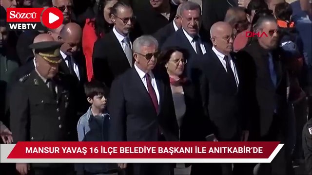 Mansur Yavaş, 16 ilçe belediye başkanı ile Anıtkabir'i ziyaret etti