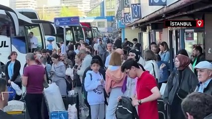 Büyük İstanbul Otogarı'nda bayram yoğunluğu sürüyor