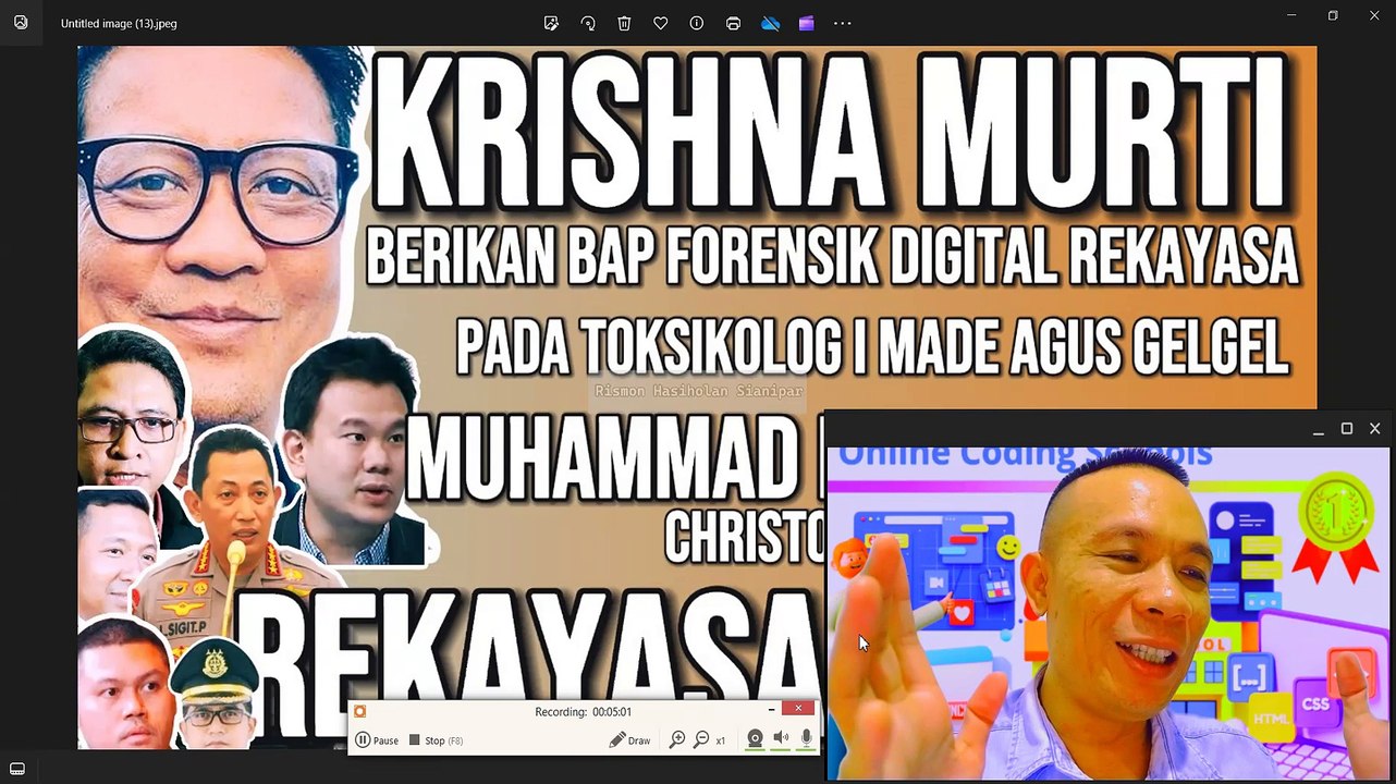 KRISHNA MURTI BERIKAN BAP DIGITAL FORENSIC REKAYASA KEPADA I MADE AGUS GELGEL