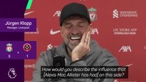 Klopp shows extreme pride in Mac Allister