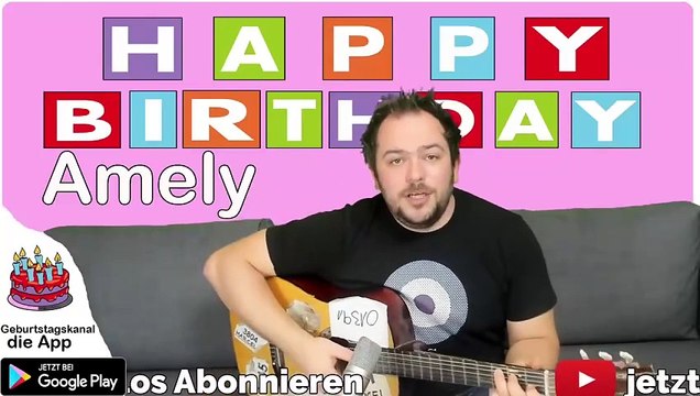 Happy Birthday, Amely! Geburtstagsgrüße an Amely