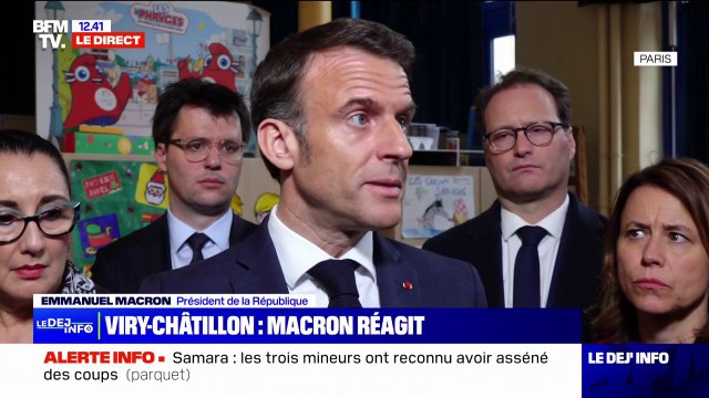 Viry-Châtillon: Nous serons collectivement intraitables contre toute forme de violence réagit Emmanuel Macron