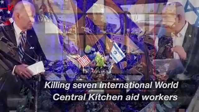 After Humanitarian Aid Workers Were Killed in IDF Airstrike, Biden Threatens to Change U.S. Policy in Gaza