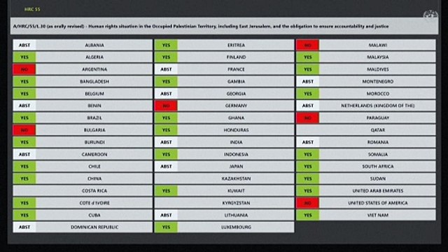 مجلس الأمم المتحدة لحقوق الإنسان يطلب وقف مبيعات الأسلحة لإسرائيل على خلفية حرب غزة