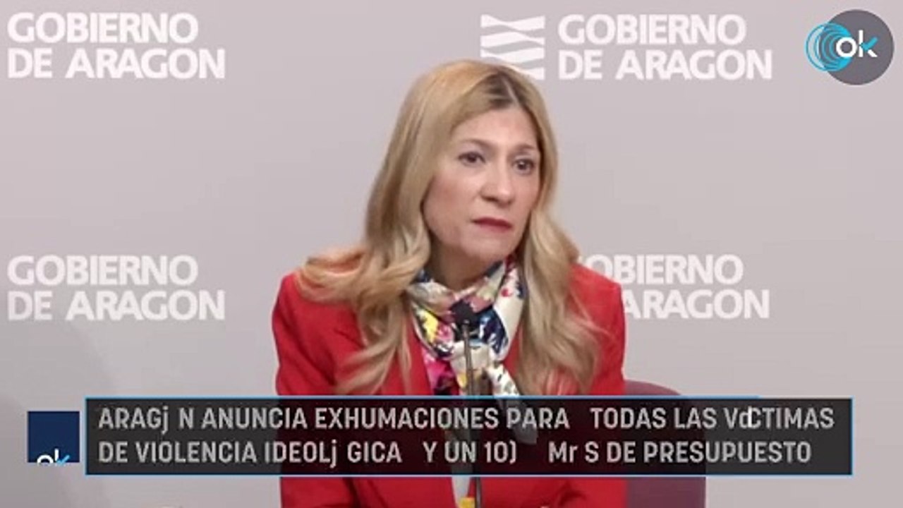Aragón anuncia exhumaciones para “todas las víctimas de violencia ideológica” y un 10% más de presupuesto