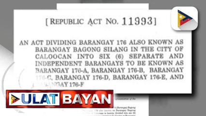 Panukalang maghahati sa anim na barangay sa Bagong Silang, Caloocan, nilagdaan na ni PBBM