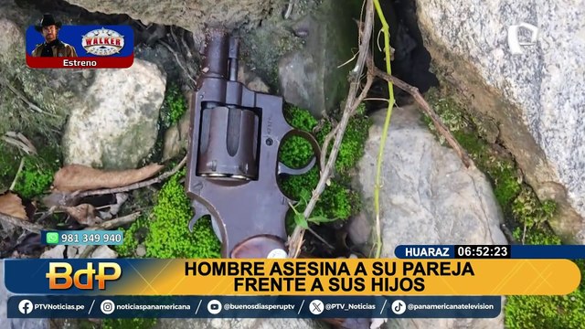 Asesina a su pareja frente a sus hijos tras dispararle en la cabeza en Huaraz
