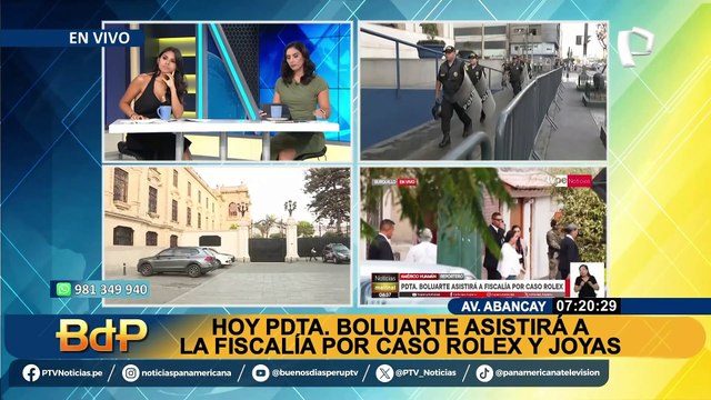 Dina Boluarte: redoblan cordón de seguridad en los exteriores del Ministerio Público