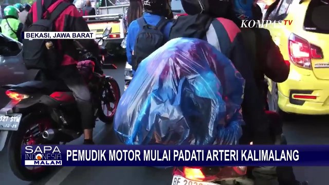 Kondisi Terkini Arteri Karawang, Pemudik Motor Dominasi Arus Lalu Lintas!