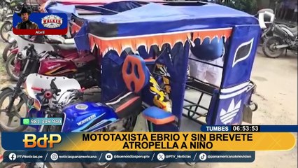 Menor de 2 años es atropellado por un sujeto en estado de ebriedad en Tumbes