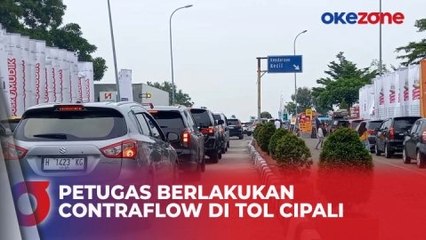 Volume Kendaraan dari Jakarta Meningkat, Petugas Berlakukan Contraflow di Tol Cipali