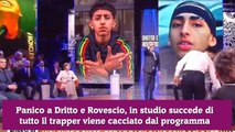 Panico a Dritto e Rovescio, in studio succede di tutto il trapper viene cacciato dal programma