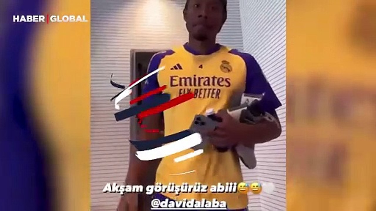 Arda Güler, David Alaba'ya Türkçe öğretti: + Akşam yemek? - Evet + Tamam kardeşim