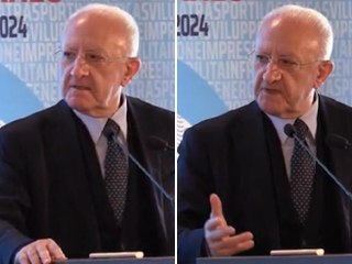 De Luca interrotto durante convegno: «Sia breve, sono samaritano fino a un certo punto»