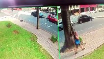 Idosa sofre 'apagão' ao volante e capota carro após bater contra veículo estacionado