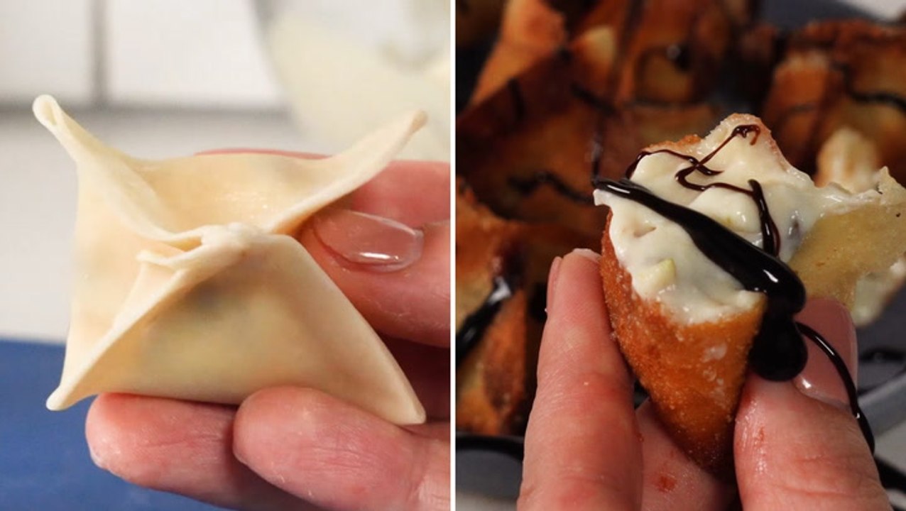 How to Make Fried Cannoli Rangoons