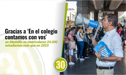 Gracias a ‘En el colegio contamos con vos’ se matricularon 24.000 estudiantes más que en 2023