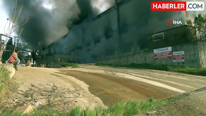 Tekirdağ'da fabrika yangını sürüyor: 6 işçi dumandan etkilendi