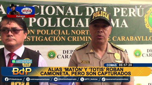 PNP captura a delincuentes que robaron camioneta estacionada en Comas