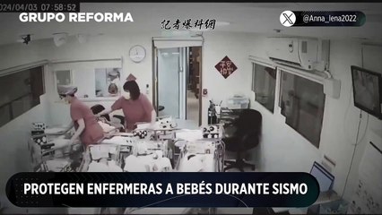 Download Video: Protegen enfermeras a bebés durante sismo