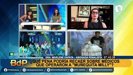 Muerte de la “Muñequita Milly”: ¿Qué pena podría recaer sobre médicos que la operaron?