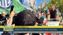 Trabajadores argentinos convocan paro nacional