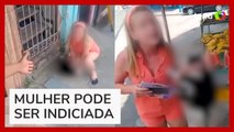 Mulher flagrada agredindo gata presta depoimento à polícia no Rio de Janeiro