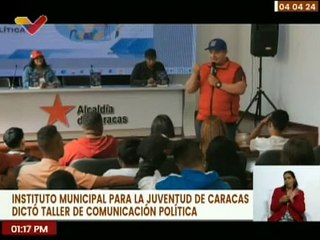 Jóvenes caraqueños se capacitan en comunicación política con el IMJC.