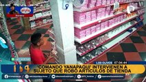 “Comando Yanapaqui” interviene a tendero que robó artículos en tienda importadora en Los Olivos