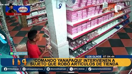 “Comando Yanapaqui” interviene a tendero que robó artículos en tienda importadora en Los Olivos