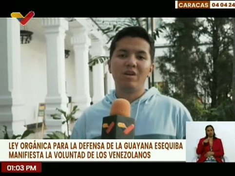 Caracas | Venezolanos apoyan Ley Órganica para la Defensa de la Guayana Ezequiba