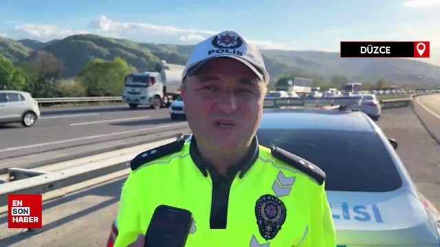 Anadolu Otoyolu'nun Düzce ve Bolu kesiminde bayram trafiği başladı