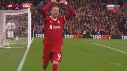 An unblocked and unanswered missile from McAllister hits Sheffield's net against Liverpool 3-1