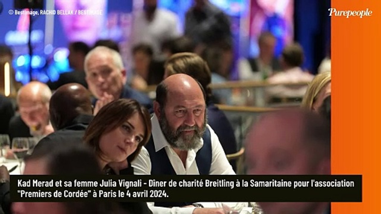 PHOTOS Julia Vignali : Une épaule dénudée, elle joue la carte du glamour... Son mari Kad Merad conquis à ses côtés !