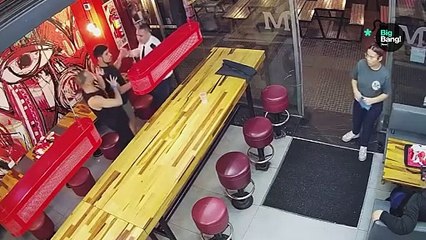 Terrible golpiza a un empleado de una hamburguesería