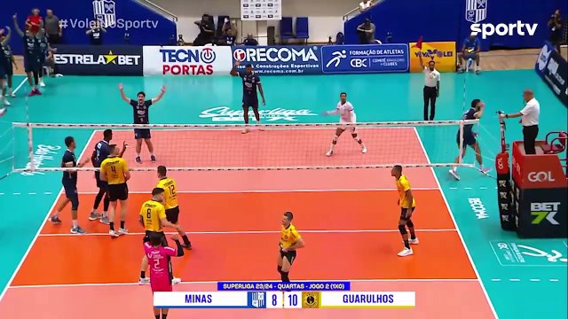 MINAS 1 X 3 GUARULHOS - MELHORES MOMENTOS - SUPERLIGA MASCULINA DE VÔLEI