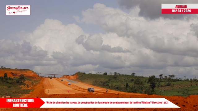 Visite de chantier des travaux de construction de l’autoroute de contournement de la ville d’Abidjan Y4 (section 1 et 2)