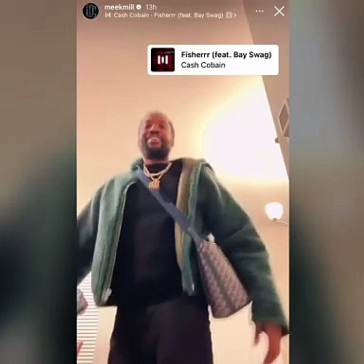 Meek Mill shares video dancing to Cash Cobain's "Fisherrr" and gets hit with more Diddy jokes
